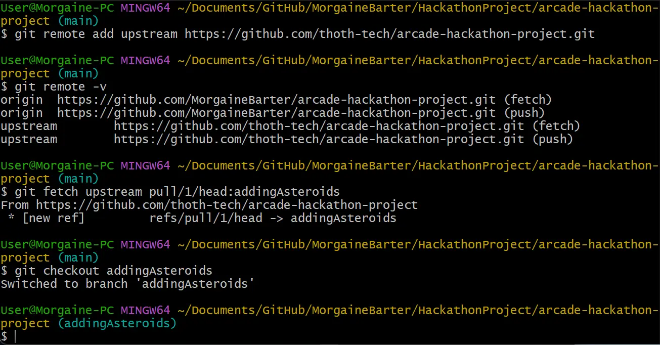 Image showing terminal git review PR commands