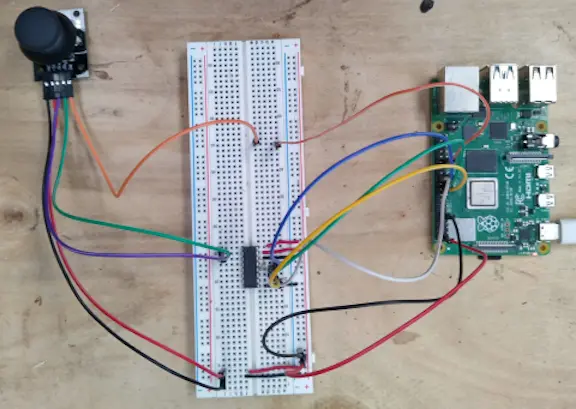 Photograph of the previous circuit diagram