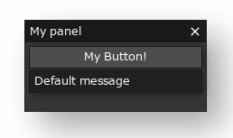 A panel with a button and a text box in it.