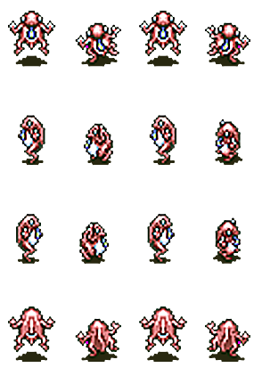 Frog image sprite sheet example